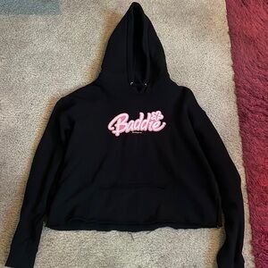 Superfresh baddie crop hoodie